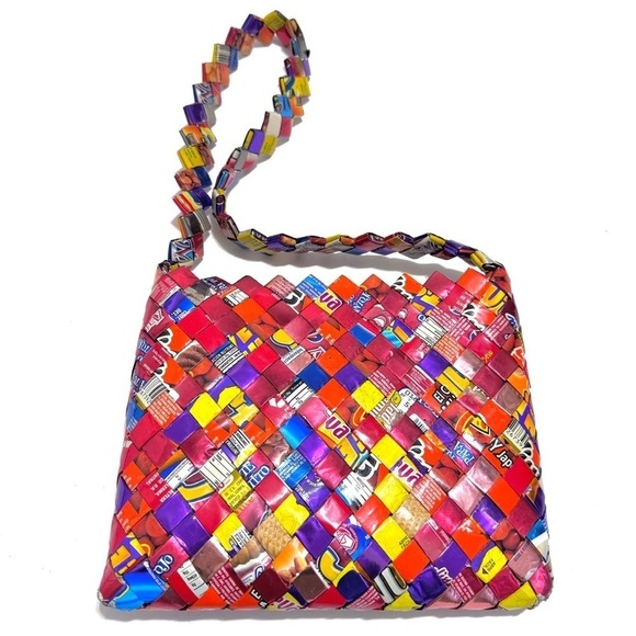 Candy Snack Wrapper Shoulder Bag Nostalgic Y2K Handmade - Picture 15 of 15